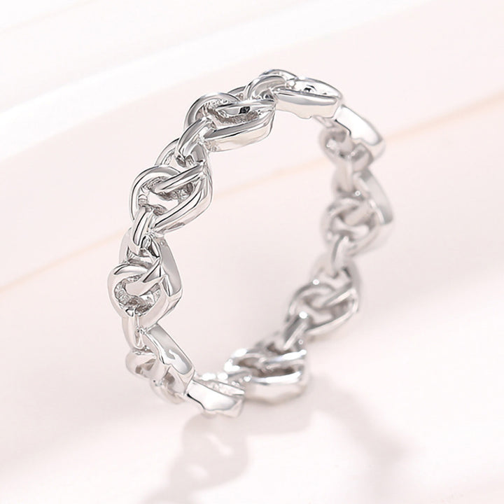 Heart-shaped Chain Ring Women's Simple Fashion. close up