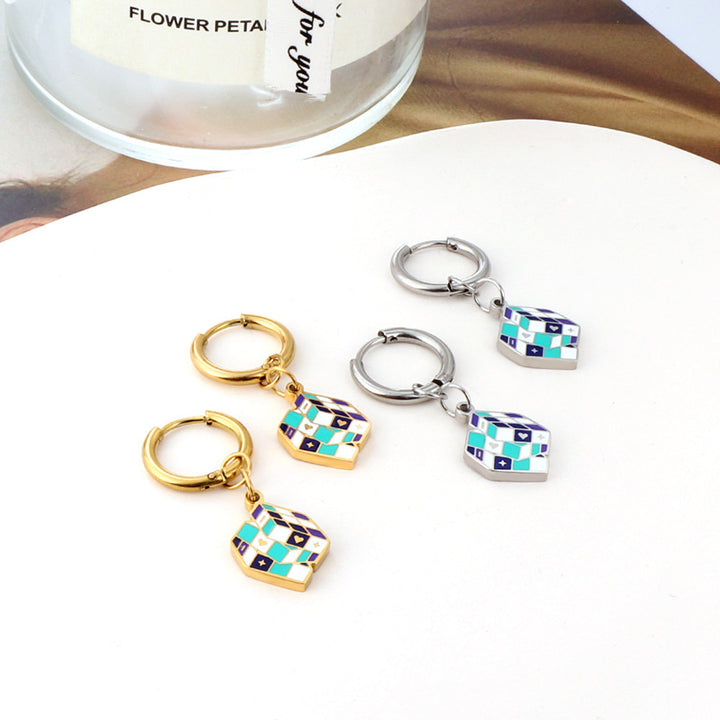 Women's Fashion Simple Creative Personality Eye Earrings. color 